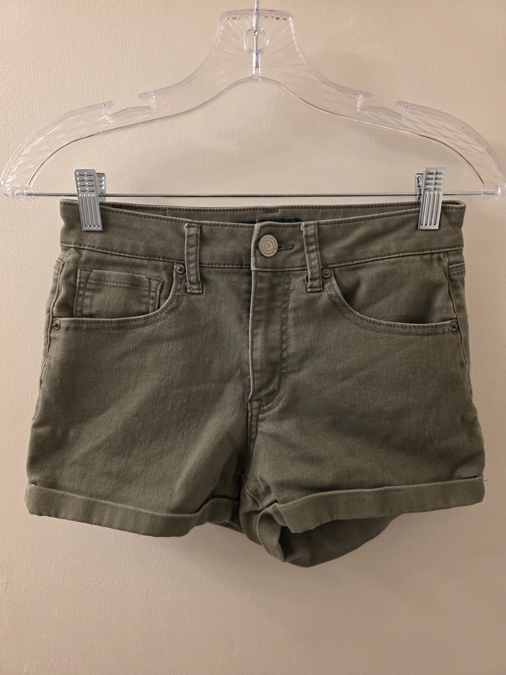 Aeropostale Olive Green High-Rise Shorts